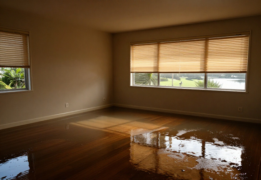 Water-damaged kitchen in Pennant Hills before cleanup
